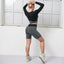 Flawless Active Women Biker Shorts + Long Sleeve Sports Bra Set