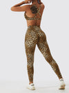 Colorful Leopard Yoga Shorts + Sports Bra Set