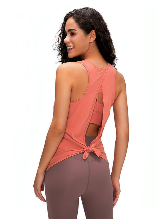 BOW BACK ACTIVE TANK TOP