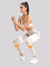 Beige Orange Ring Performance Legging + Mesh Sports Bra Set