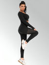 Surefire Yoga Legging + Long Sleeve Crop Top Suit